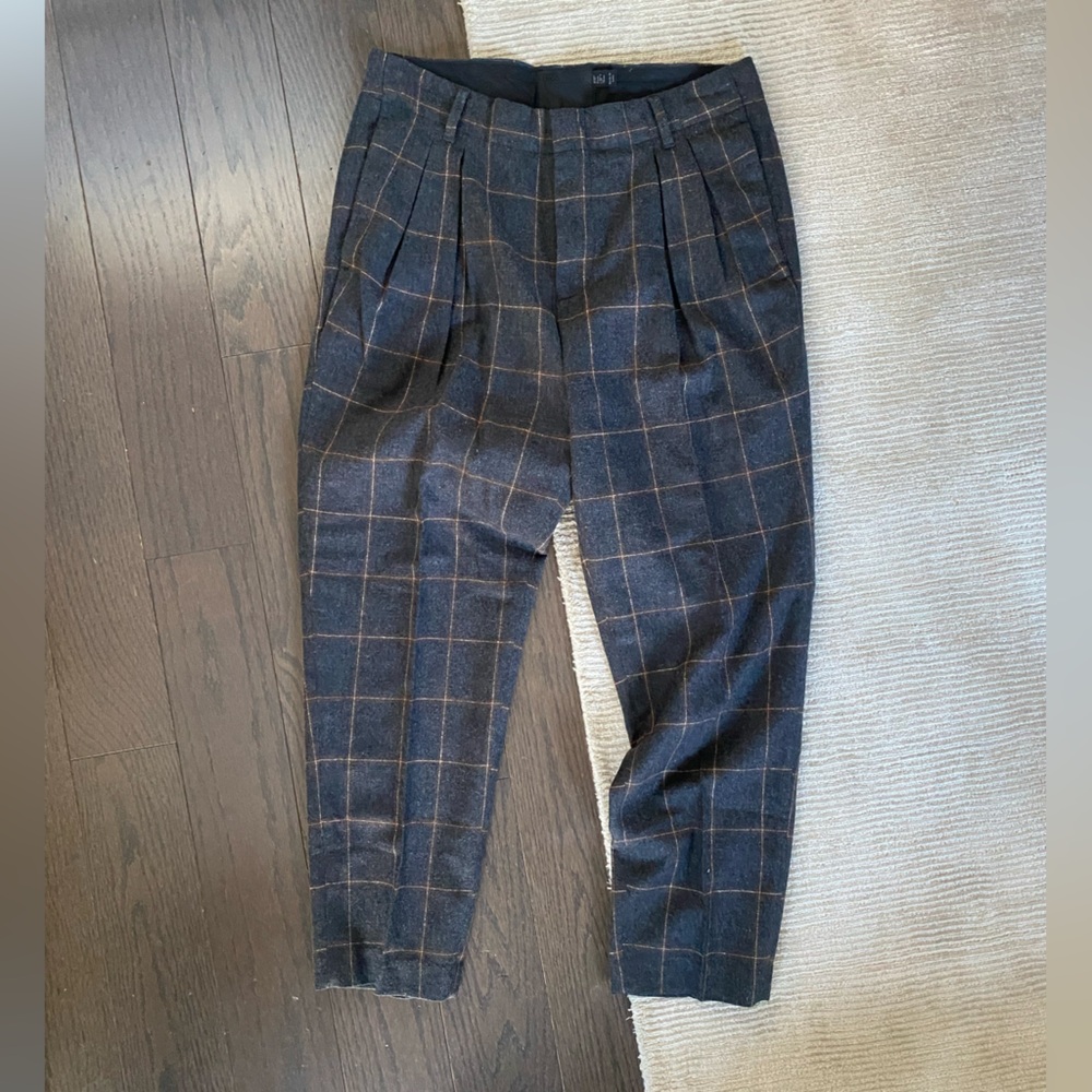 ASOS Black Plaid Dress Pants
